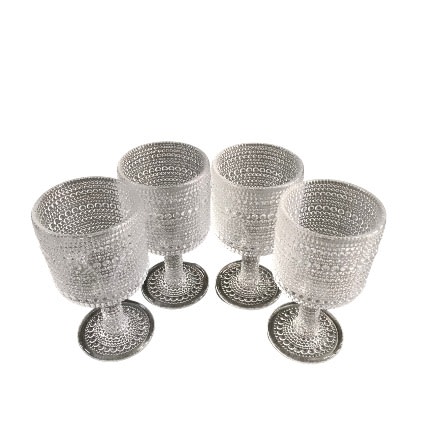 Uptown Bar Set Of 4 Hobnail Wine Goblets - 10oz