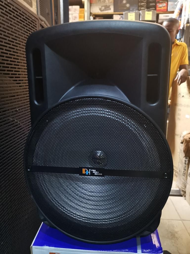 8HRS Long Lasting Battery 15'' Bluetooth Rechargeable Public Address System With Two Wireless Microphone.USB Port,SD Port And FM Radio