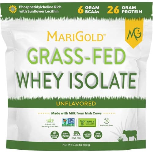 Marigold Grassfed Whey Isolate Protein Powder - Unflavored 2.05lb