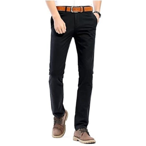Men Pencil Chinos Trouser - Black