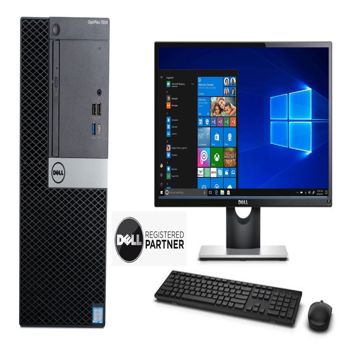OptiPlex 7050 MT Intel I5 7th Gen 8GB RAM 512GB SSD Win 10 & MS Office 2016