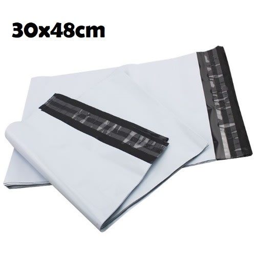 Self-seal Adhesive Courier Storage Bags - 100pcs -30x48cm - White