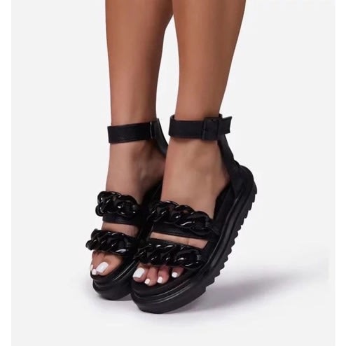 Wedge Sandals - Black