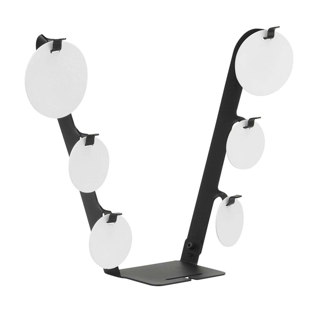 V-shape Shooting Target Movable Bullseye Alloy Frame-Black