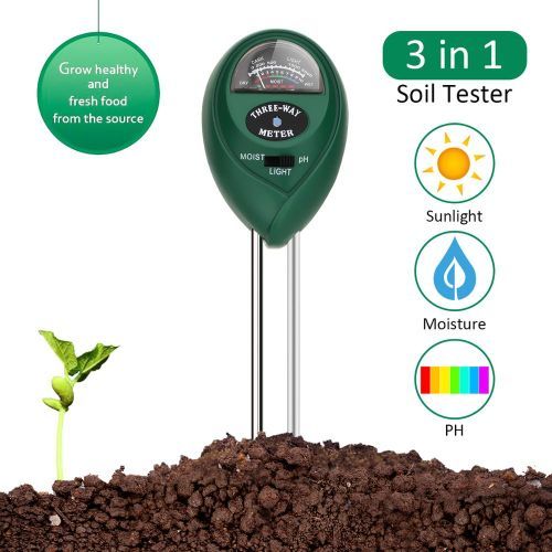 Soil PH Tester 3-in-1 Moisture Sensor Meter Sunlight PH Soil Test Kits Soil PH Tester For Garden Romote Plants Healthy Growth