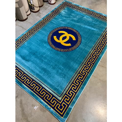 4 By 6ft Chanel Inspired Multicolor Center Rug