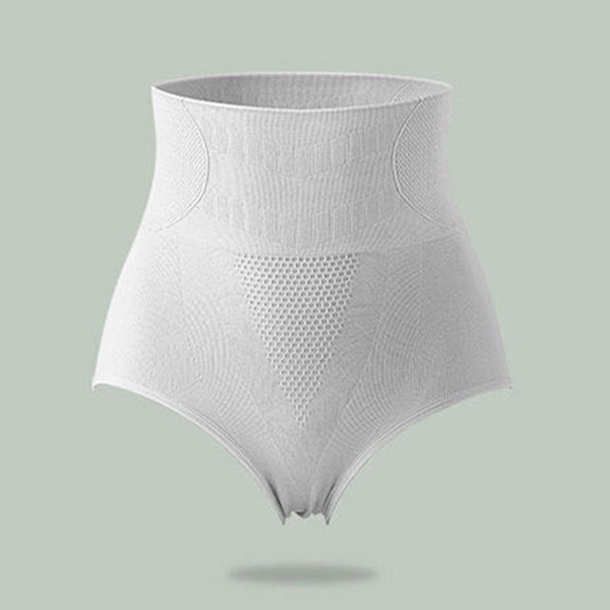 High Waist Panties Women's Underwear Seamless Brief Body Shaper Gray L