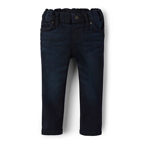 Girls Basic Skinny Jeans - Dark Blue Indigo