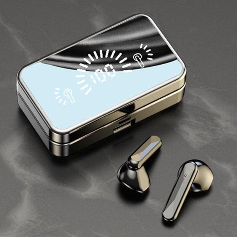 S20 Black Wireless Music Headphones LED Display Touch