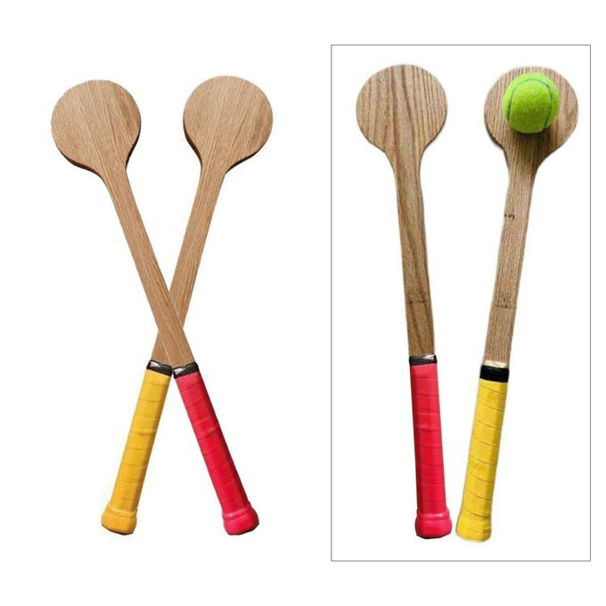 Functional Wooden Tennis Racket Pointer Tennis Mid Sweet Spot Hitting