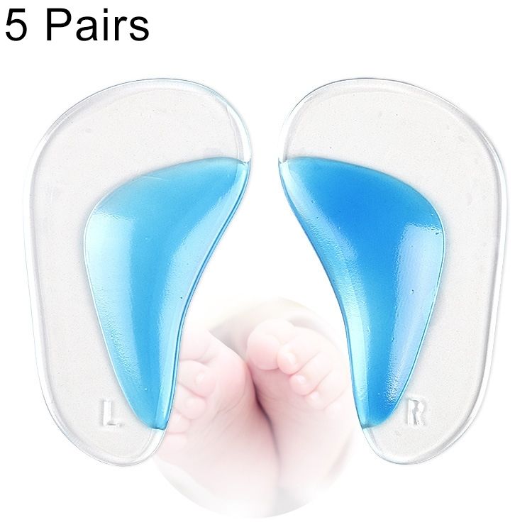 5 Pairs Kids Gel Insoles Orthopedic Arch Support Insoles For Child Shoes Flatfoot Corrector Pads Baby Toddler Insole, Size: L