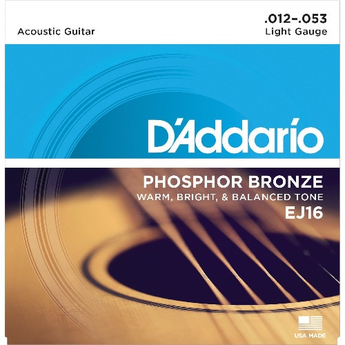 D'Addario EJ16-10P Phosphor Bronze Acoustic Guitar Strings - Light