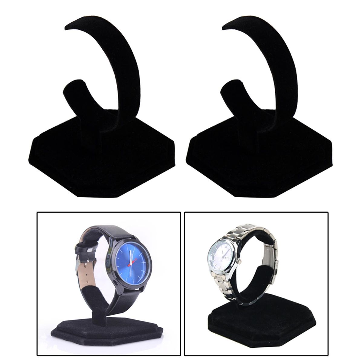 2x Elegant C-Type Watch Display Rack Bangle Shop Wristwatch Jewelry