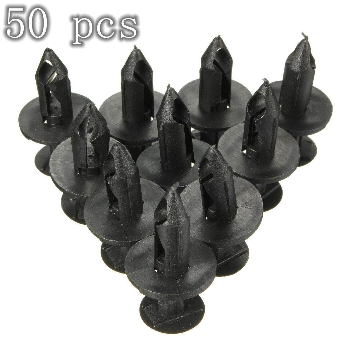 50pcs Front Rear Bumper Fascia Push Type Retainer Clips For GM Ford Chrysler