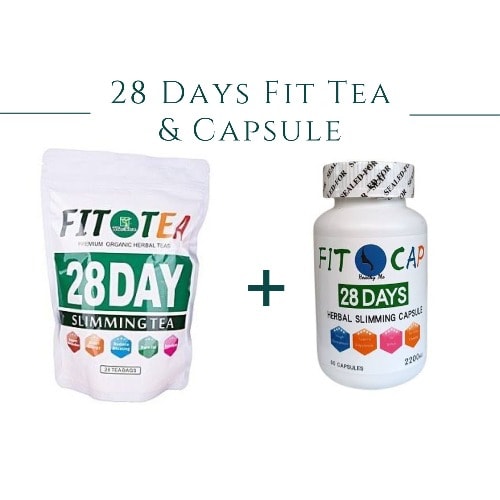 28 Days Fit - Slimming Tea - 30 Pouches And  Capsule - 60 Capsules