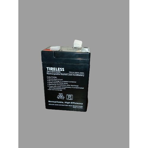 Tireless Rechargeable Sealed Pin Battery (6V4.5AH) For Toy,fan ,lamp ,bulb Etc
