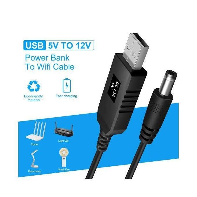 Usb Power Power USB To DC Cable WiFi To Router Powerbank Cord Cable DC 5V To 12V USB Cable Converter Wifi Router 12V