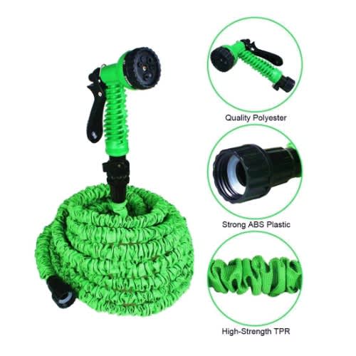 Expandable Garden Magic Water Hose With Spray Gun- 100 Ft