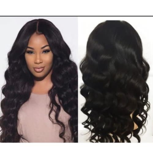 Black Synthetic Hair Wig - 26"