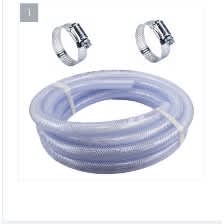 9 Meters Braided Water Hose One Inches Tube + 2 Hose Clamp