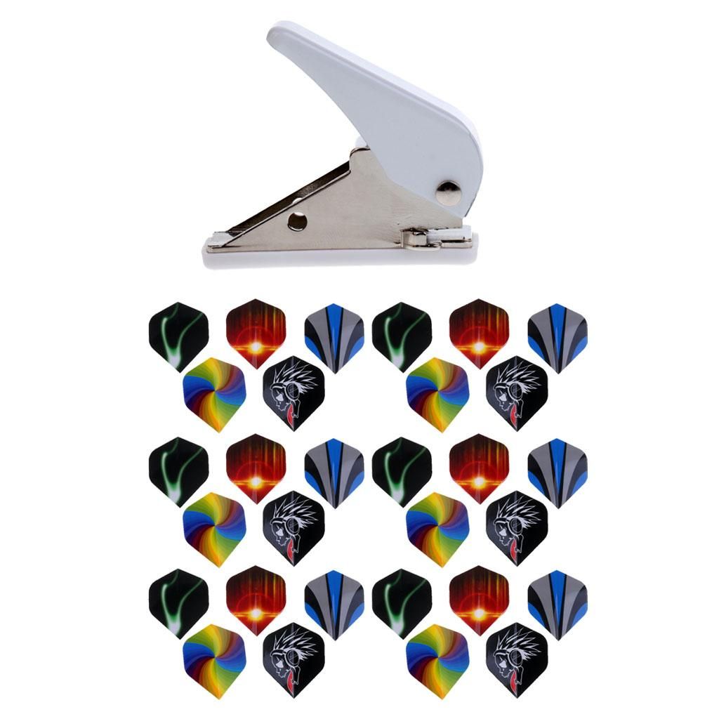 30 Pieces (6 Sets) PET  Flights Standard Shape With Punch Tool