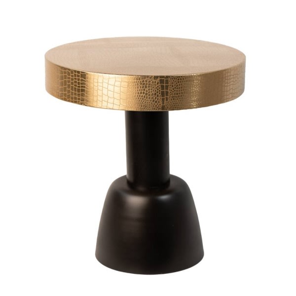 Vento Furniture Matt Antq Brass Side Stool - 61cm