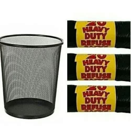 Waste Bin + Rubbish Nylon - 3pcs