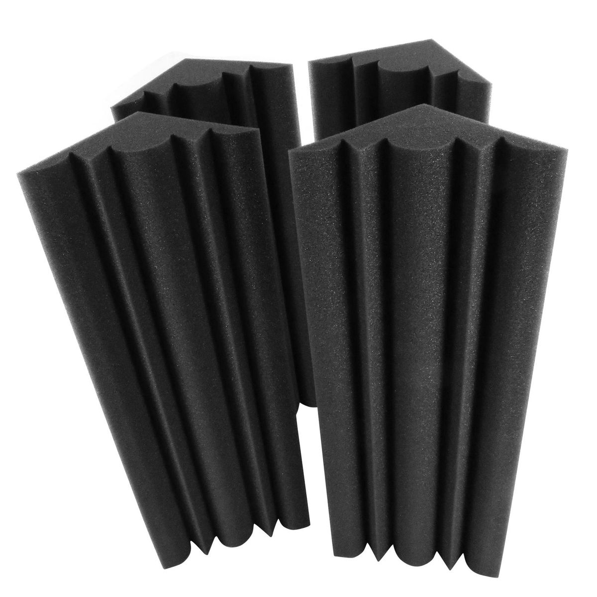 4 PCS 30 * 18 * 18 cm Acoustic Foam Panels High Density Sound Insulation Fire Retardant Bass Strap Foam for Home Studio Theater