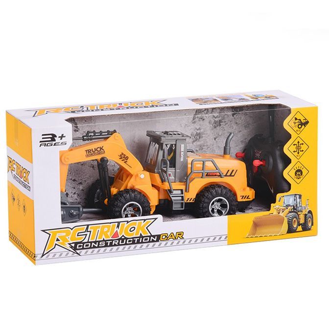 1:24 Wireless Remote  Ontrol Large  Hild Engineering Vehi Le  Ulation Transport  Ar Model Toy For Boy-yellow-Breaking Machine