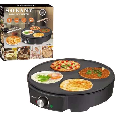 Electric Crepe Pancake Rotisserie Tortilla Omelette Pizza Maker