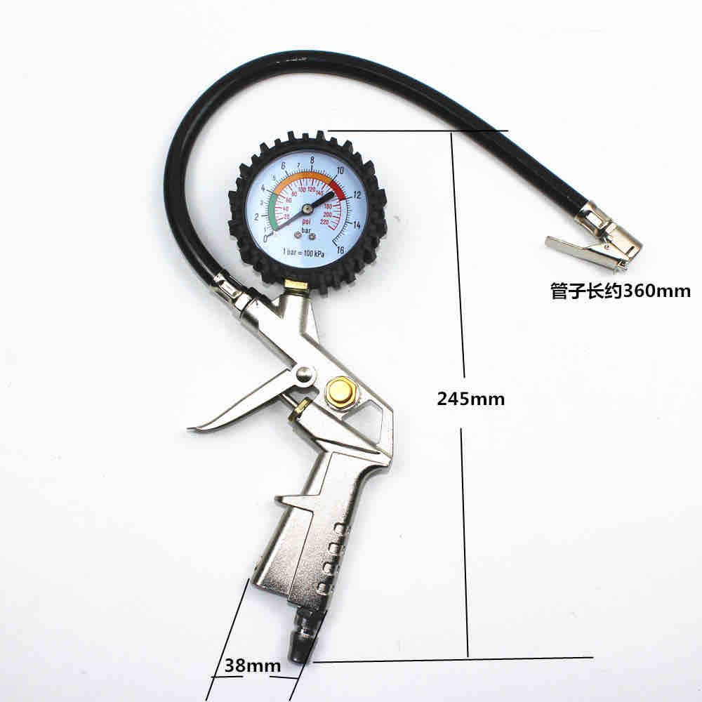 Tire Pressure Guage Car Bicycle Bike Inflator Tyre