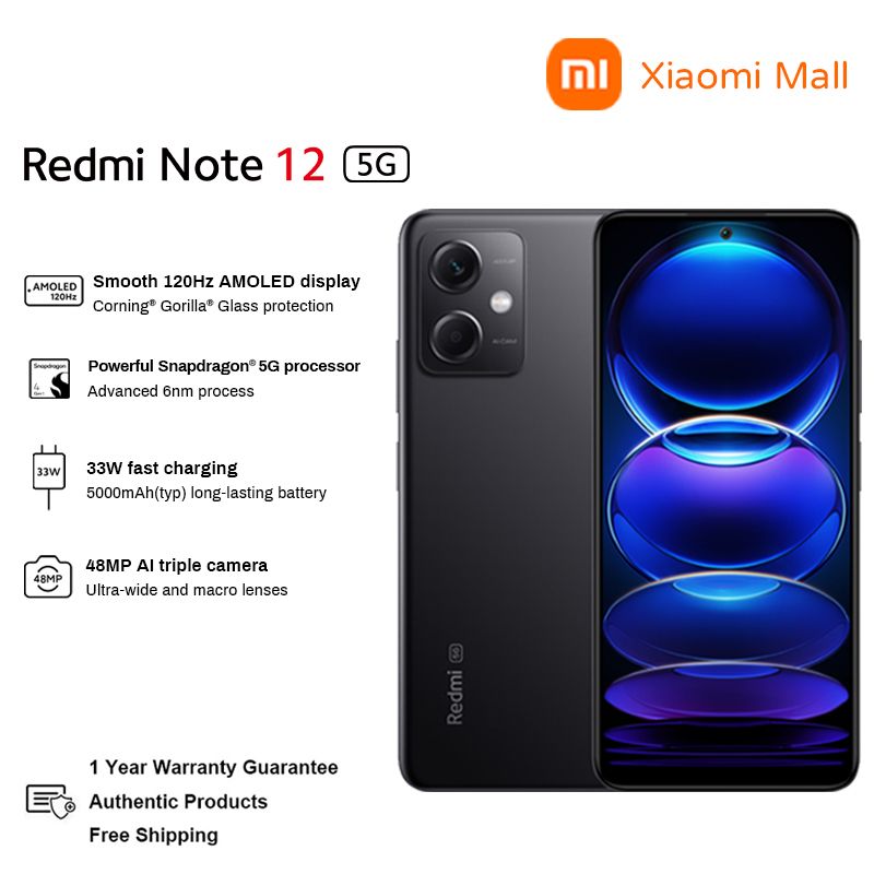 Redmi Note 12 5G Smartphone 6.67" GOLED Display 120Hz
