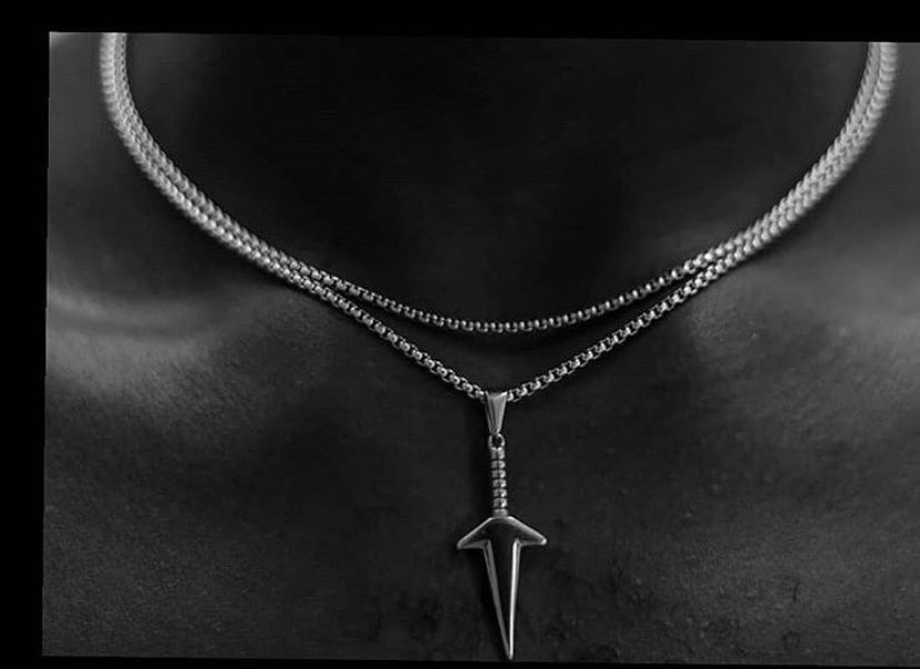 2 SET DUBIA LUXURY SILVER NECKLACE AND PENDANT