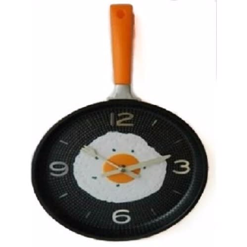 Fried Egg Kitchen Clock - Orange
