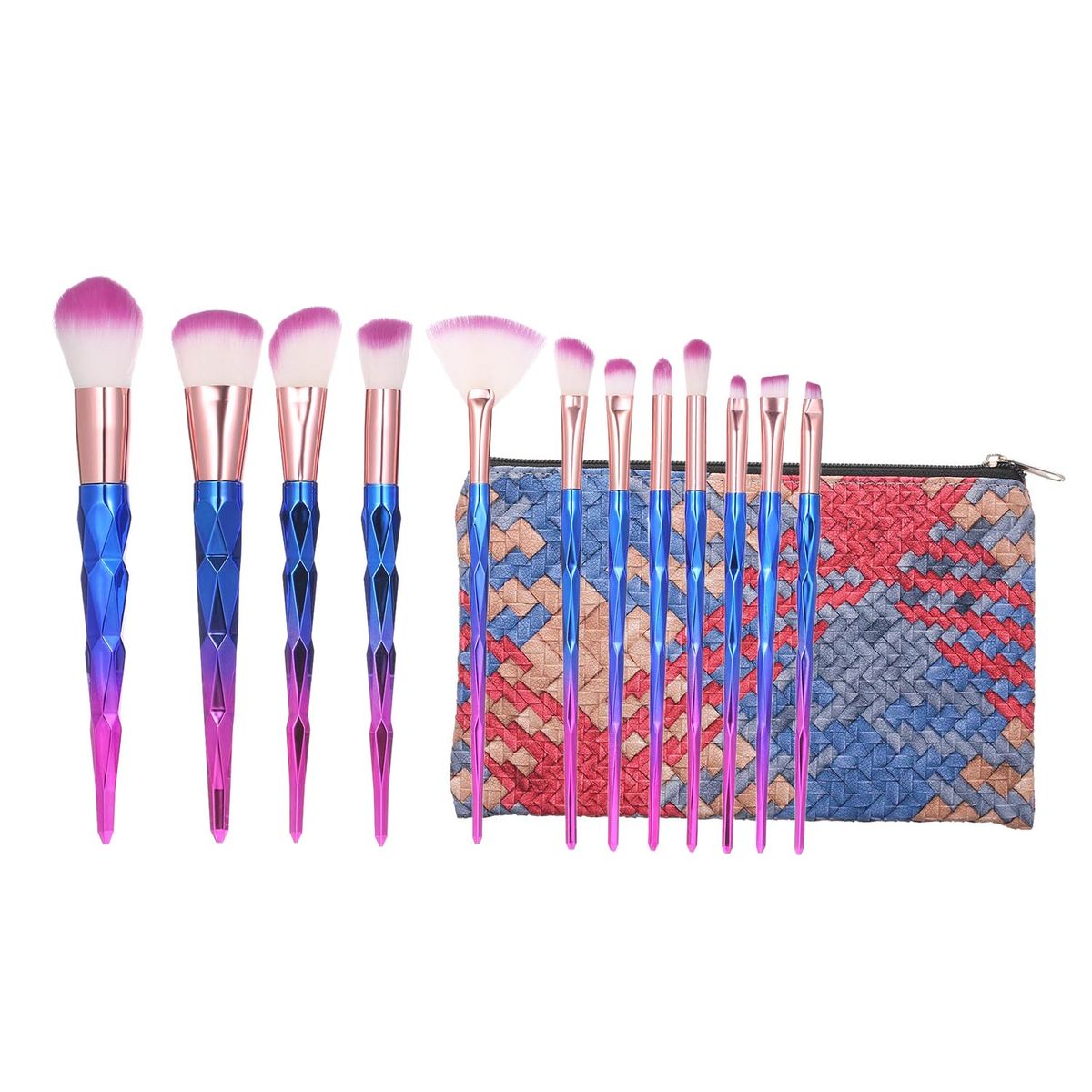 12pcs/set Makeup Brushes Set Diamond Handle Foundation