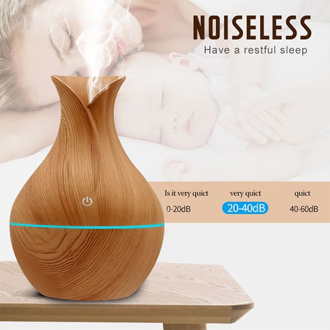 130ml Wooden Mini USB Humidifier Ultrasonic Aroma Home Fragrance Diffuser