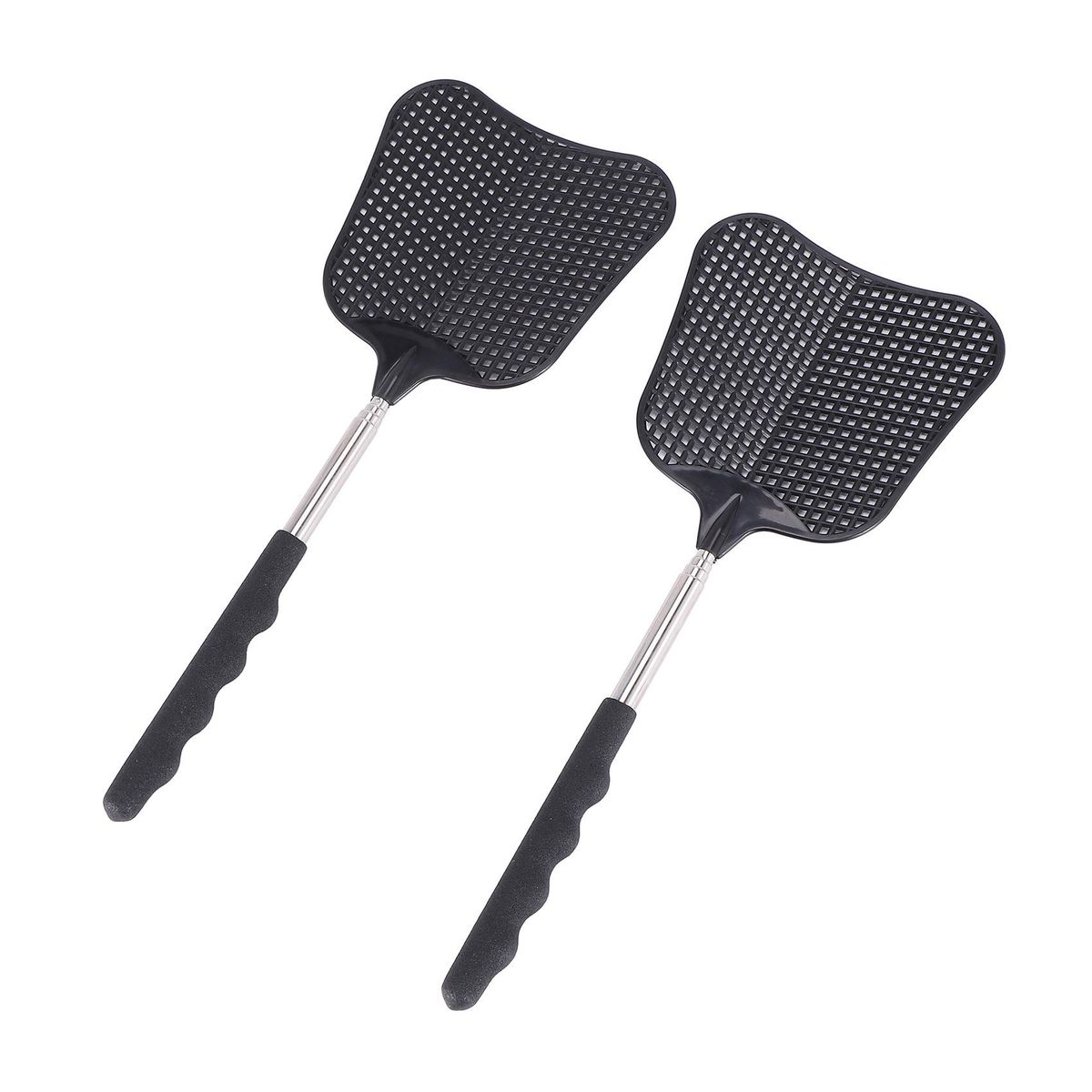 and Fly Killing Plastic Fly Swatter Retractable Stainless Steel Rod Suitable for Indoor and Outdoor Use