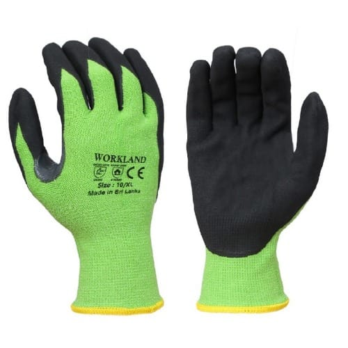 Workland Cut-5 Resistant Gloves With Nitrile Foam Coating (Agt)- Size M/8
