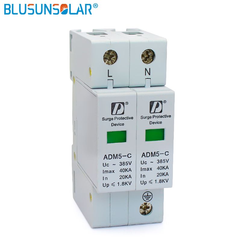 Din 220V Rail 380V SPD 2P+N 20-40kA AC 110V High Quality