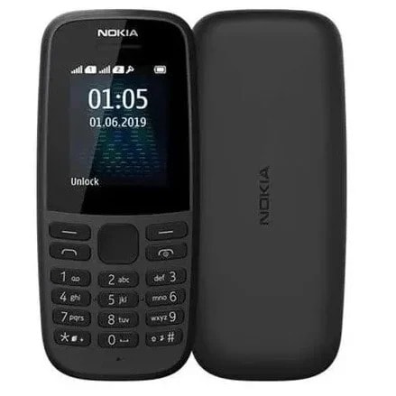105 (2019) 1.77" - Dual Sim - Fm Radio - Torch - 800mAh - Black