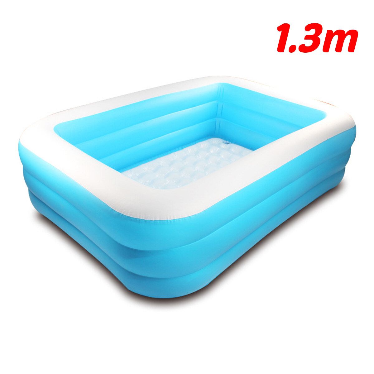 （180cm/150cm/130cm/120cm/A Pump ）Adults Kids Pool Bathing Tub Outdoor Indoor Blue Thick Inflatable Swimming Pool 1.3M