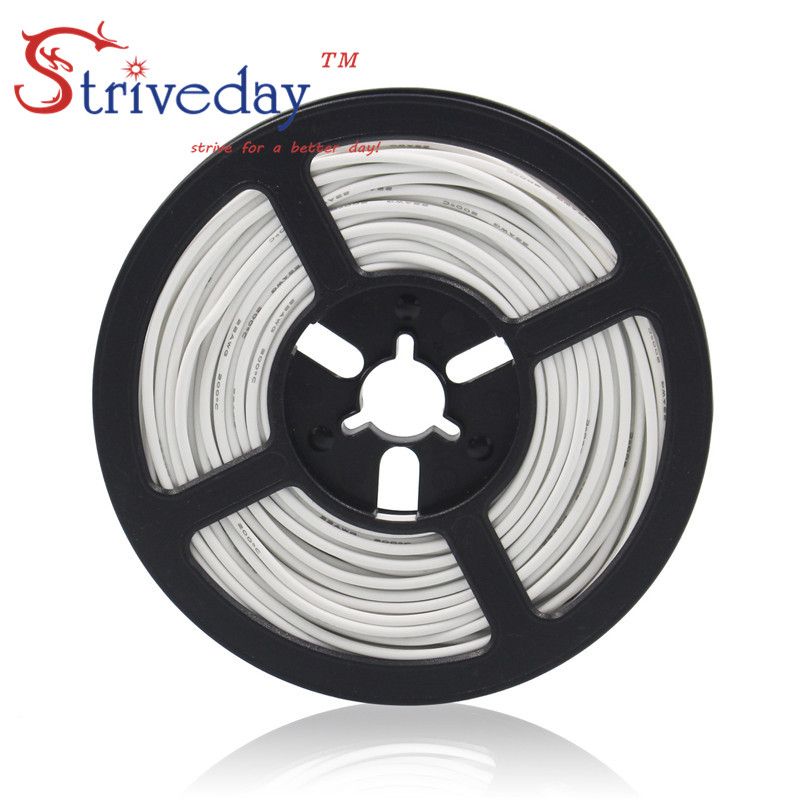10 Meters 32.8 Ft 24AWG Flexible Rubber Silicone Wire