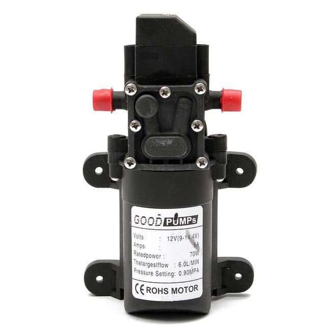 DC 12V 130PSI 6L/Min Water High Pressure Diaphragm Water Pump Self Priming Pump Automatic Switch