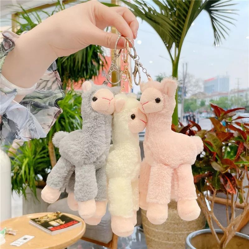 Cute Alpaca Pendant Doll Plush Toy Car Key Ring Student Bag