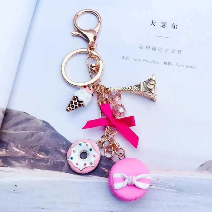 Reative Paris Tower   Key Hain  Andy  Olor  Ake I E   Bow Key  Hain-pink