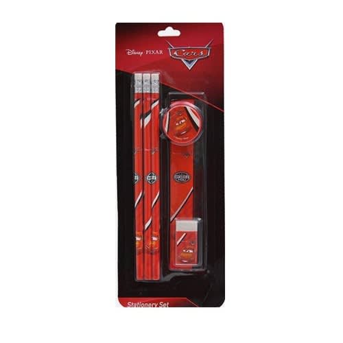 Cars Themed 6-piece Stationery Set - Red