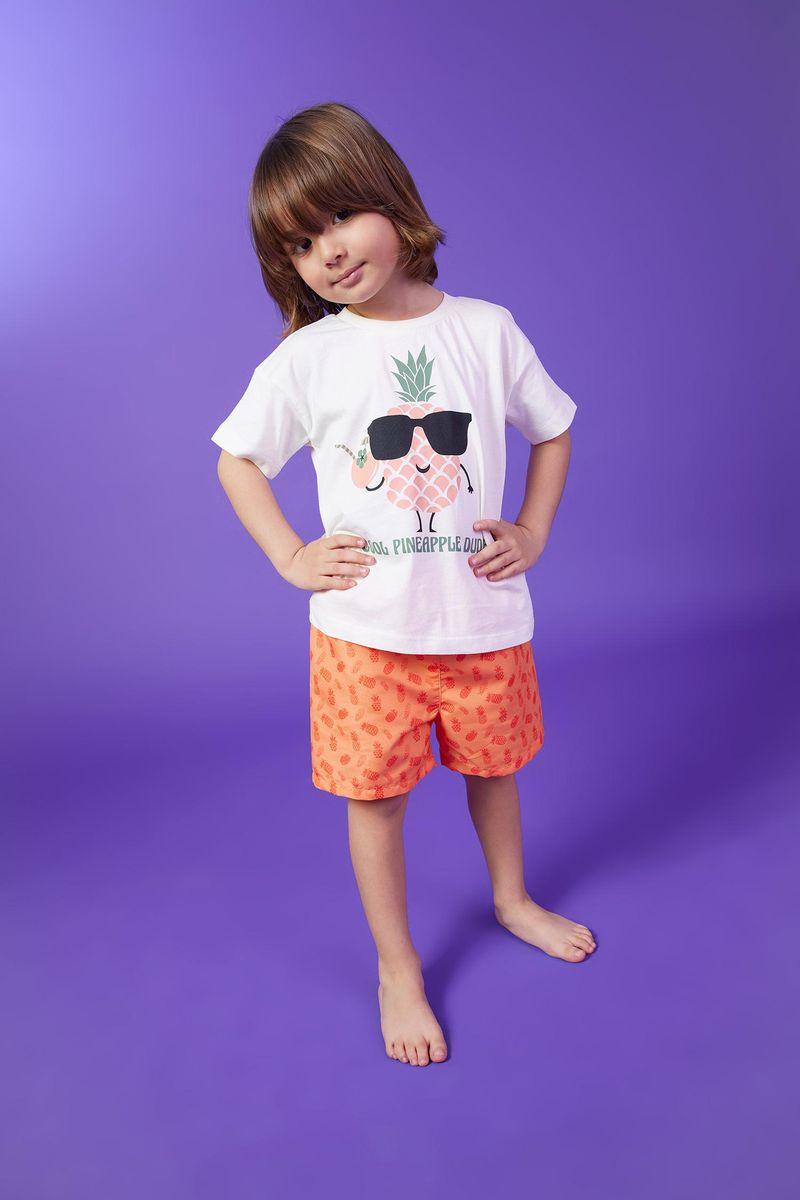 BabyBoy Casual Regular Fit Woven Swimming Short - Orange