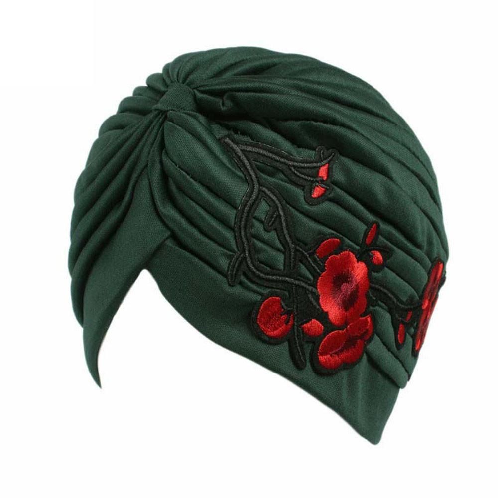 Women Embroidery Cancer Chemo Hat Scarf Turban Head Wrap Cap Big Size Baseball Cap Birthday Boy Baseball Cap