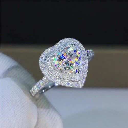Heart Cubic Zirconia Rings