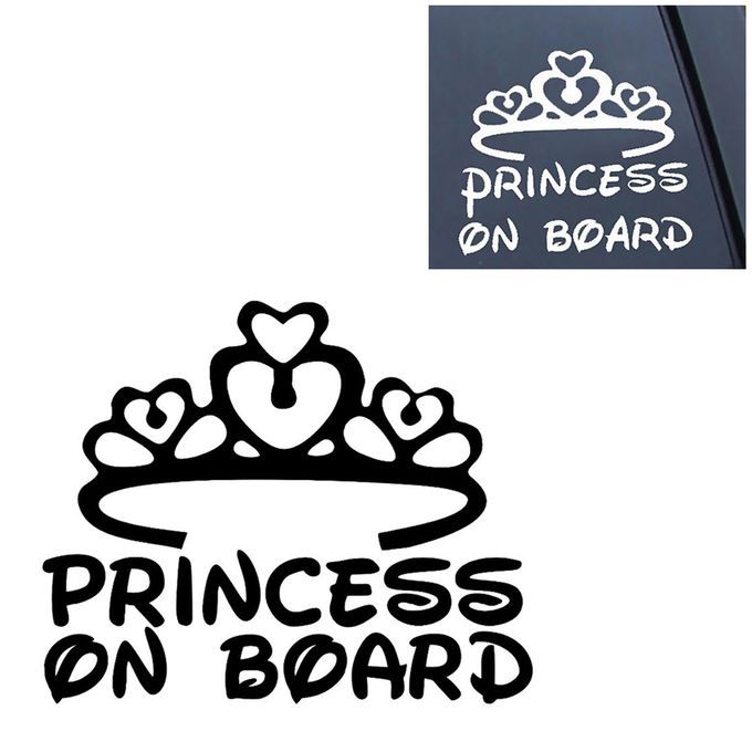 Princess On Board Car Body Styling Sticker Removable